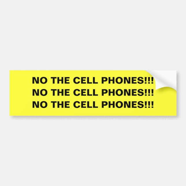 INGET CELLTELEFONER!!! klistermärke (Framsidan)