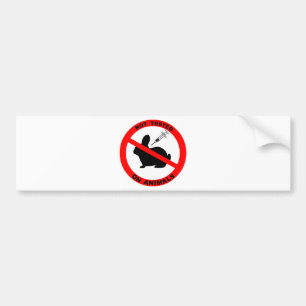 Inget djurt testa symbol bildekal