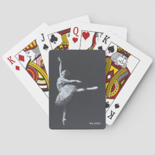 Inget drama, bara frihet, svart & vit ballerina casinokort