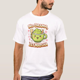 Inget drama, bara matcha-estetisk grön tee-design t shirt