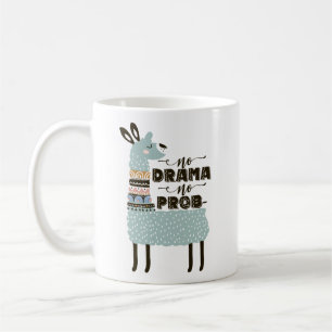 Inget drama ingen prob-llama kaffemugg