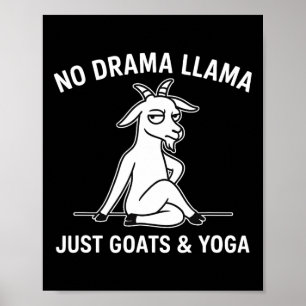 Inget drama lama bara getter och yoga rolig djur y poster