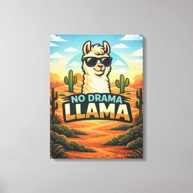 Inget Drama Lama - Critter Kingdom Canvastryck (Framsida)