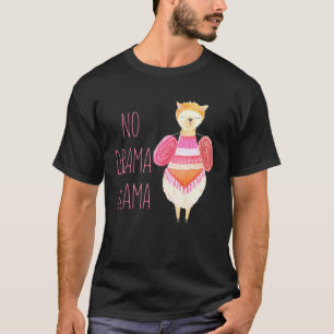 Inget drama lama rosa söt t shirt