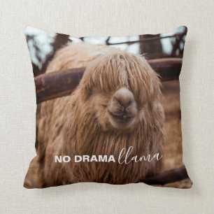 Inget Drama Llama-Fånig Alpaca Photo Kudde