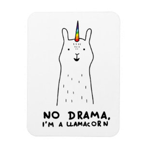 Inget drama mig förmiddag en Llamacorn Magnet