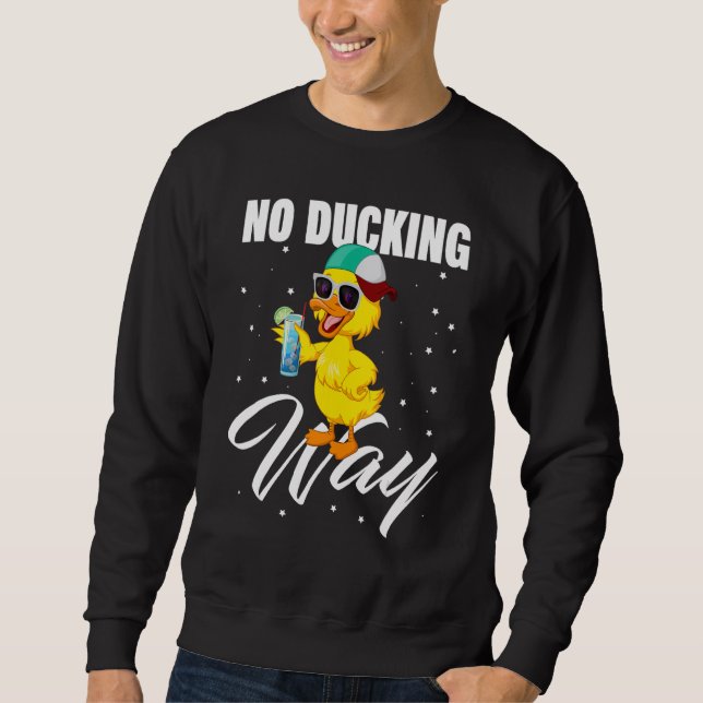 Inget Ducking Way Anka Hunting Anka Lång Ärmad Tröja (Framsida)