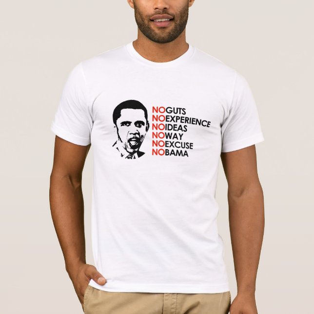 INGET ERFARA, INGEN OBAMA TEE SHIRT (Framsida)