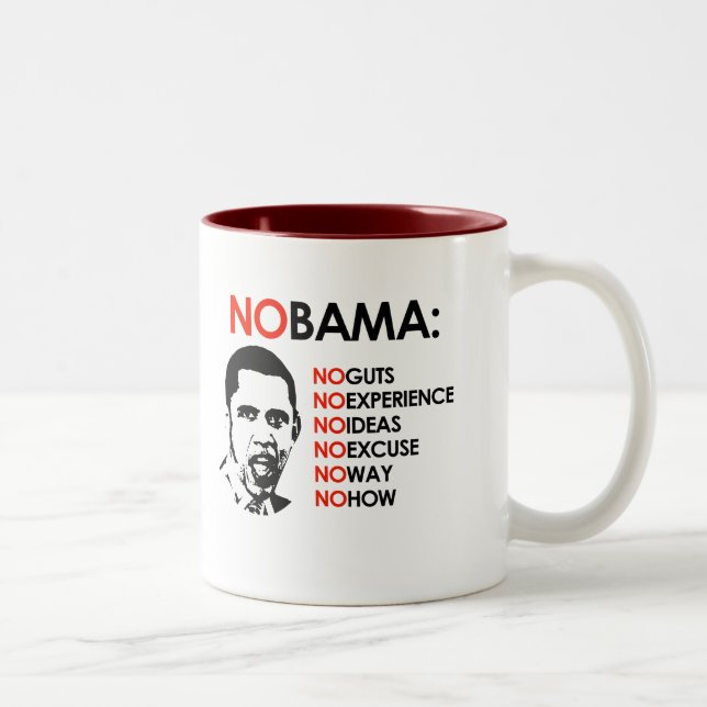 INGET ERFARA, NOBAMA Två-Tonad MUGG (Höger)