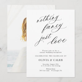 Inget fancy bara kärlek bröllagsfest inbjudningar