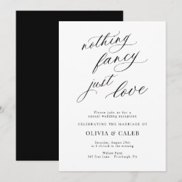 Inget fancy bara kärlek bröllagsfest inbjudningar
