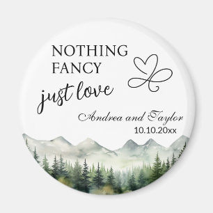 Inget fancy bara kärlek Elegant bröllopsgåva Magnet