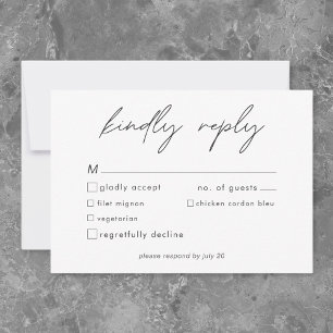 Inget fancy bara kärlek Minimalistisk bröllop OSA Kort