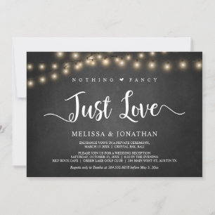 Inget fancy, bara kärlek, Strängljus Elopement Inbjudningar