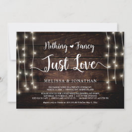 Inget fancy, bara kärlek, Strängljus Elopement Inbjudningar