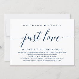 Inget fancy, bara kärlek, vigsel genom flykt inbjudningar