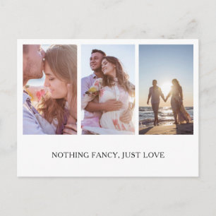 Inget fånigt bara kärlek Foto Collage Elopement Meddelande Vykort