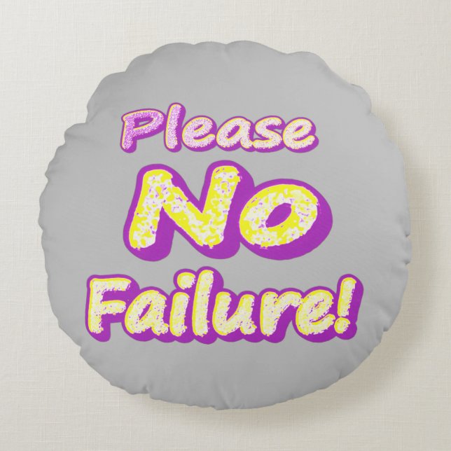 "Inget fel!" Cute Design. Köp nu Rund Kudde (Framsidan)