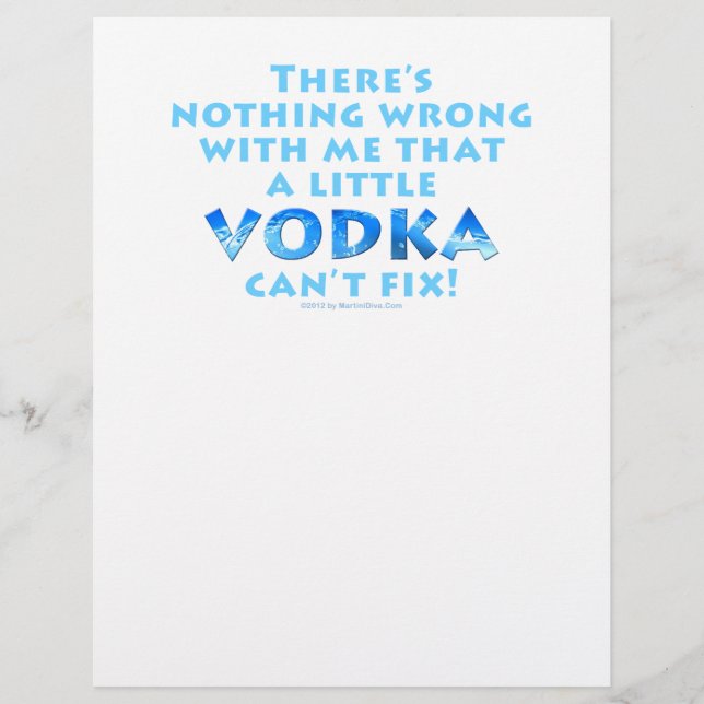 INGET FEL MED MIG VODKA KAN INTE FIXA KAMPANJ  REKLAMBLAD (Framsidan)