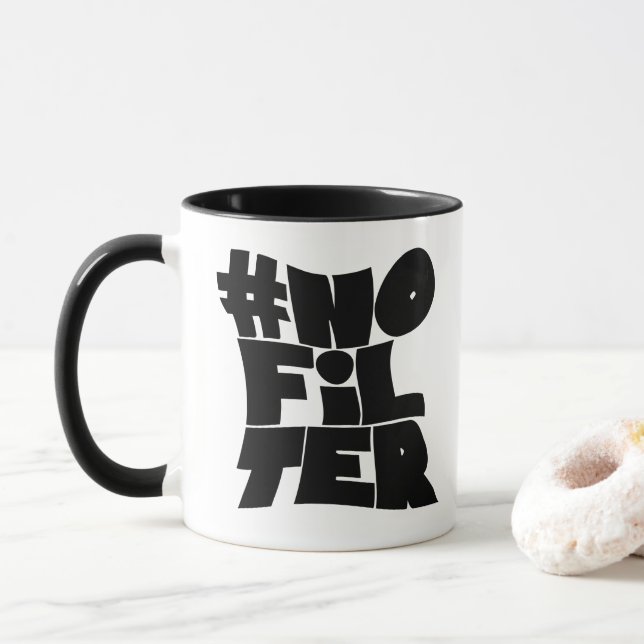 #Inget filter - fet återställ typografi Mugg (Med munk)