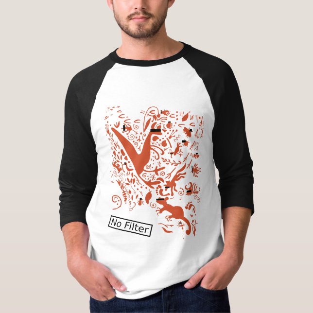 Inget filtrera kängurun tee shirt (Framsida)
