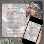 Inget Finare 2-fotoöverlägg enkelt Bröllop Inbjudningar<br><div class="desc">Familjen inbjudan och vänner till en enkel elegant bröllop-mottagning med den här snyggten, den moderna fototextinbjudan "ingenting finare just kärlek" 2 övertäckt. Alla formuleringar är enkla att anpassa för alla mottagningar endast i firande, inklusive en post-elopement party, vow-förnyelse, bröllop, 1:a årsdagen, cocktail- eller middagsdagen i party. Anpassa den så att...</div>