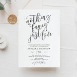 Inget finare bara kärlek avslappnad bröllopsinbjud inbjudningar<br><div class="desc">Inget finare avslappnad bara inbjudan till bröllopsinbjudan till kärlek. Utformningen har en modern stil-textlayout i elegant. Om du vill göra avancerade ändringar väljer du alternativet "Klicka för att anpassa ytterligare" under Anpassa den här mallen.</div>