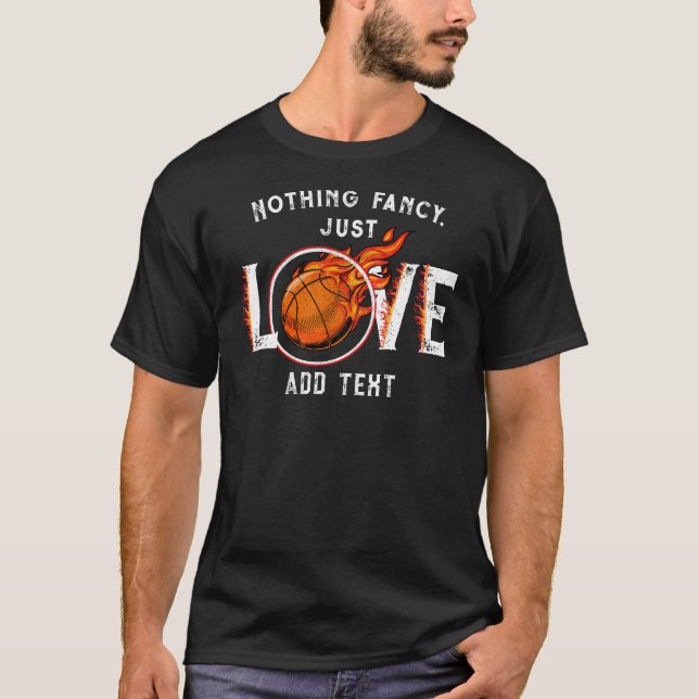 Inget Finare, bara KÄRLEK Basketball Coach Player T Shirt (Framsida)