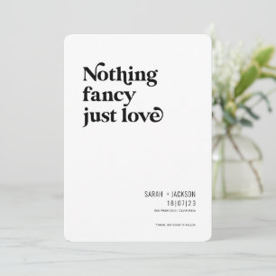 Inget finare bara kärlek, modern, minimalistisk bå spara datumet