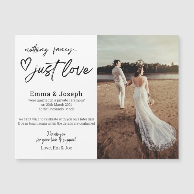 "Inget finare bara kärlek", Modern Photo Magnet (Framsida)