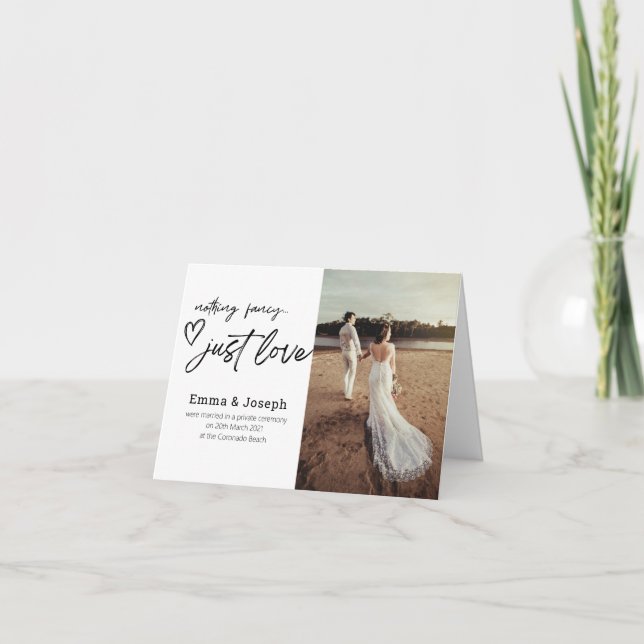 "Inget finare bara kärlek", modernt, minimalistisk Kort (Framsida)