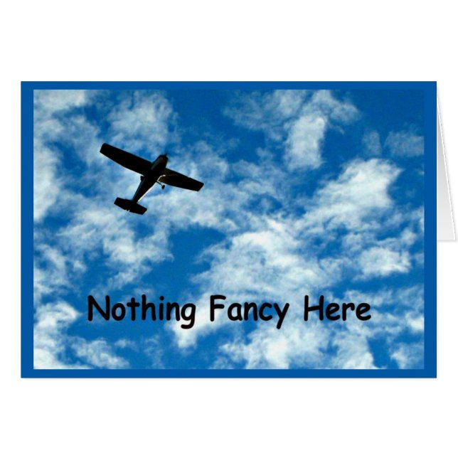 Inget Finare här, bara ett Flygplan-Chef-kort! Hälsningskort (Framsidan Horizontal)