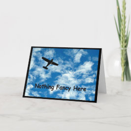 Inget Finare här - ett Flygplan-Grattis-kort! Kort