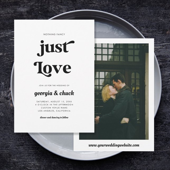 Inget Finare Just Kärlek 70-talets Retro-skript Br Inbjudningar (Skapare uppladdad)