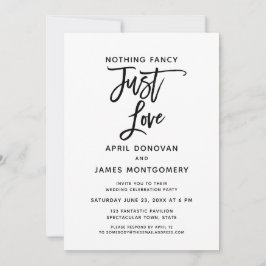 Inget Finare Just Kärlek-penseldiagram Inbjudningar