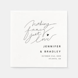 Inget Finare Just Kärlek White Middag Pappersservett