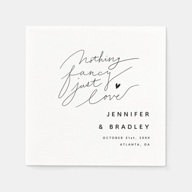 Inget Finare Just Kärlek White Middag Pappersservett (Framsidan)