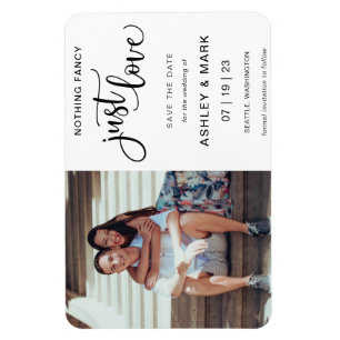 Inget Finare precis Kärlek Bröllop fotot Spara Dat Magnet