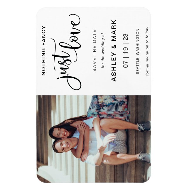 Inget Finare precis Kärlek Bröllop fotot Spara Dat Magnet (Vertikal)