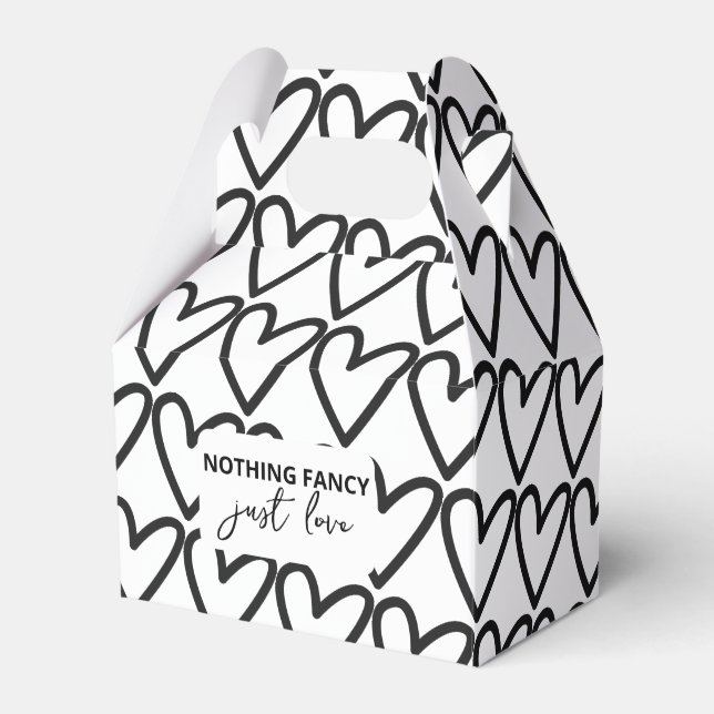 Inget Finare precis Kärlek Heart Mönster Bröllop Presentaskar (Framsidan Sidan)