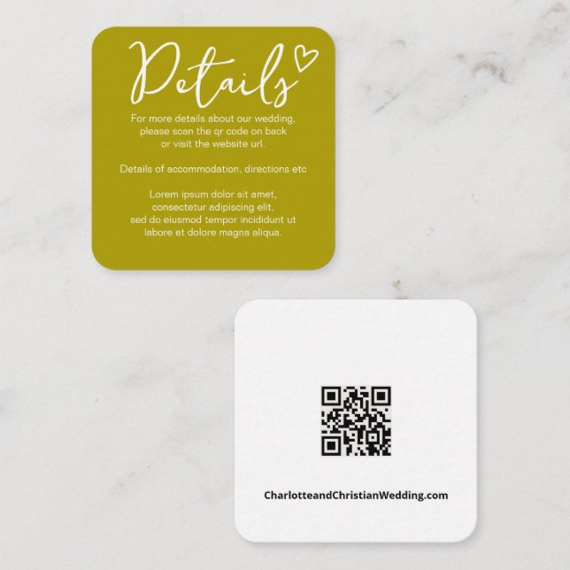 Inget fint bara kärlek Enkel QR-kod Tilläggskort (Fram/baksida)