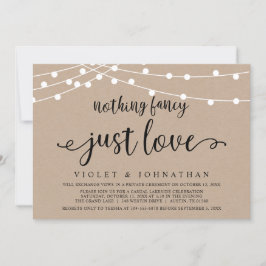 Inget fint, bara kärlek, Kraft bröllopsflykt  Inbjudningar