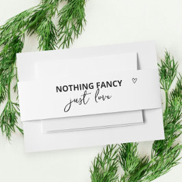 Inget fint bara kärlek Minimalistisk bröllop Band För Inbjudningskort