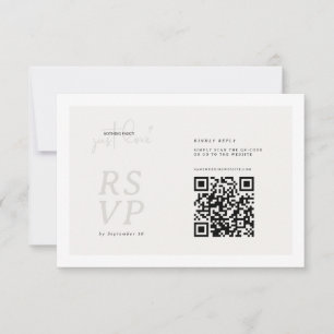 Inget fint bara kärlek QR-kod RSVP-kort OSA Kort