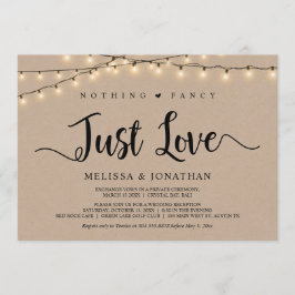 Inget fint, bara kärlek, String Lights-smekmånad Inbjudningar