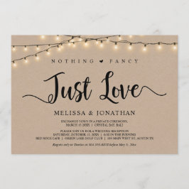Inget fint, bara kärlek, String Lights vigsel Inbjudningar