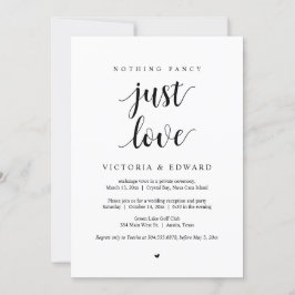 Inget fint bara kärlek, Svart, Elopement-fest In Inbjudningar