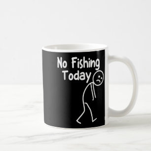 Inget fiske i dag, en futtig Ledsen Stick man Angl Kaffemugg