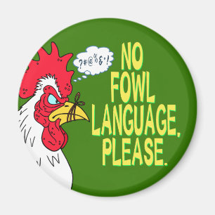 Inget fjäderfät språk magnet