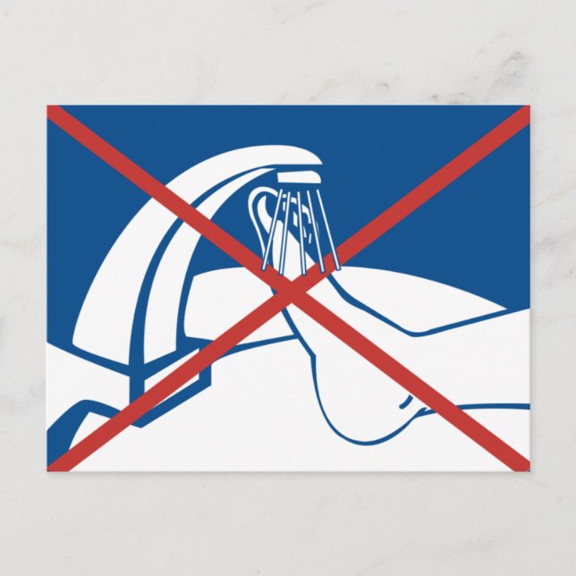 Inget foder Tvättar i Sink Sign, Thailand Vykort (Framsida)